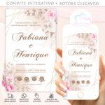 Convite Interativo Casamento Floral - Imagem 4