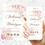 Convite Interativo Casamento Floral
